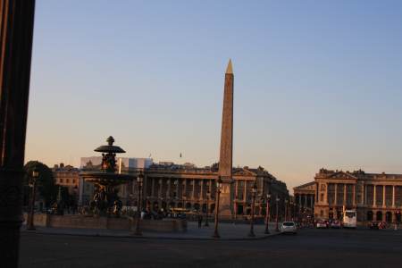 Plaza de la concordia al atardecer